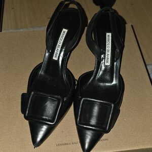 Manolo Blahnik Black Heeled Sandals